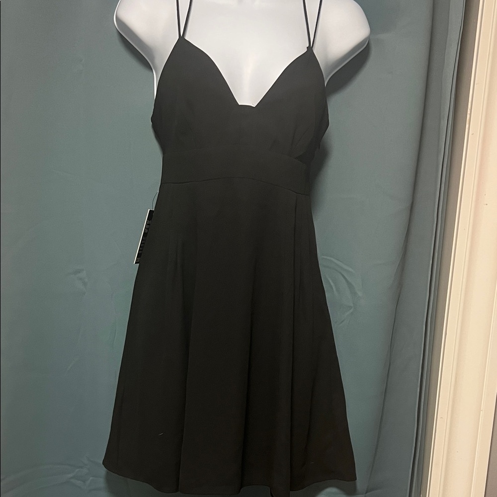 Express Black Mini Dress with Spaghetti Straps